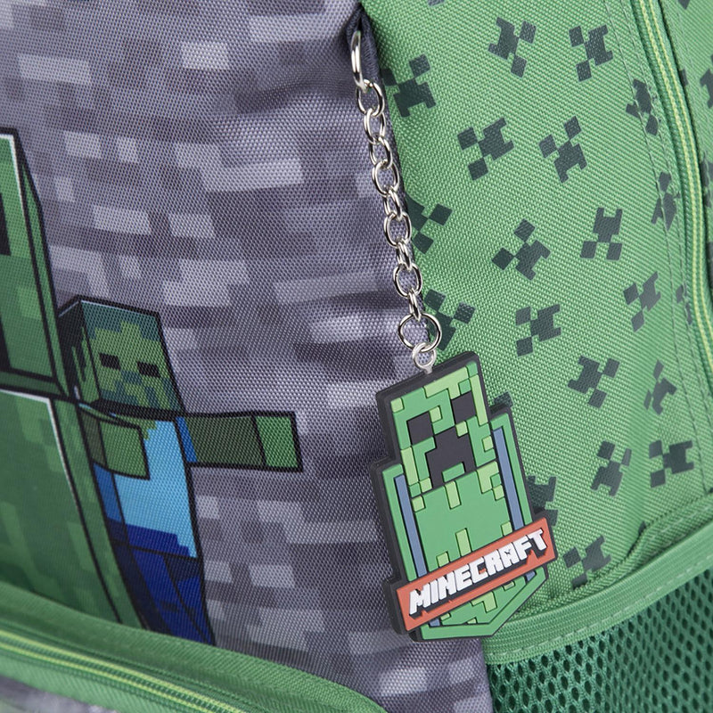 Mochila Grande Verde Chenson Minecraft Primaria ZEEP para niño