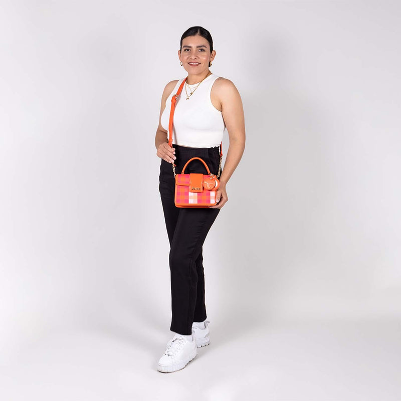 Bolso de dama Briefcase mediano Barbie by GORETT Naranja JESSAMY