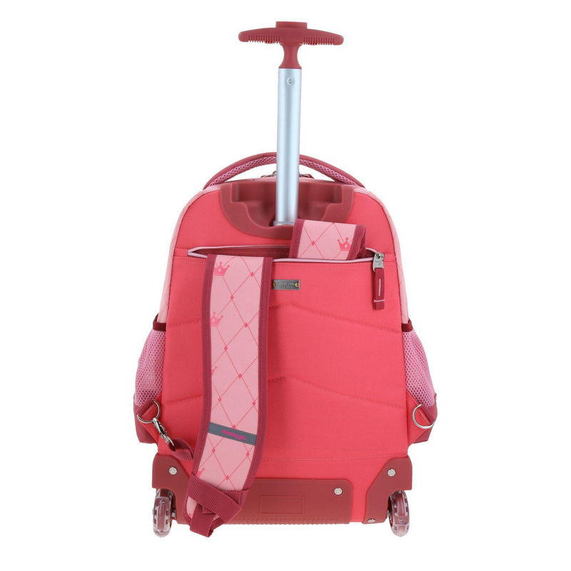 Mochila Con Ruedas Rosa Grande Para Niña Happy Girl By Chenson Cast