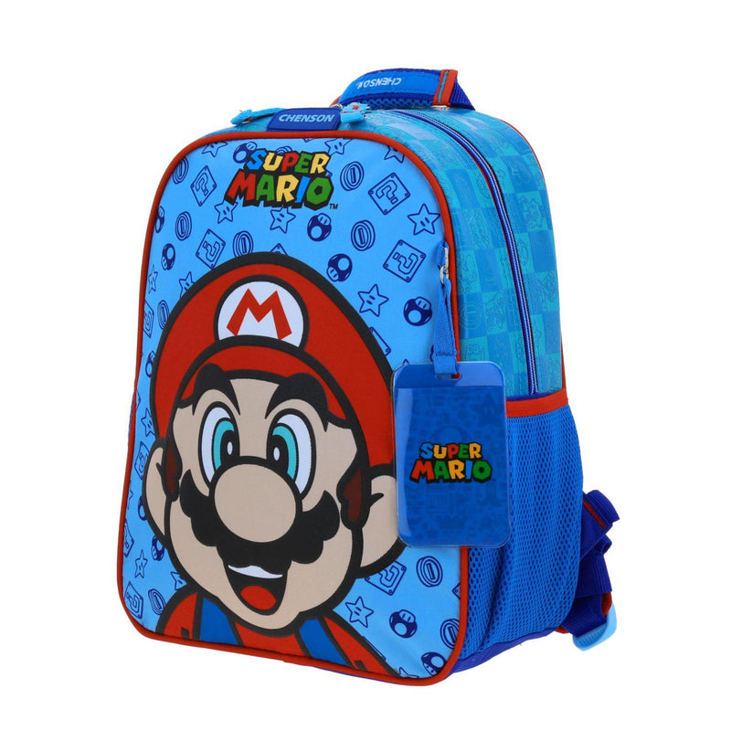 Mochila Azul Chica Mario Bros Para Niño Chenson Flep