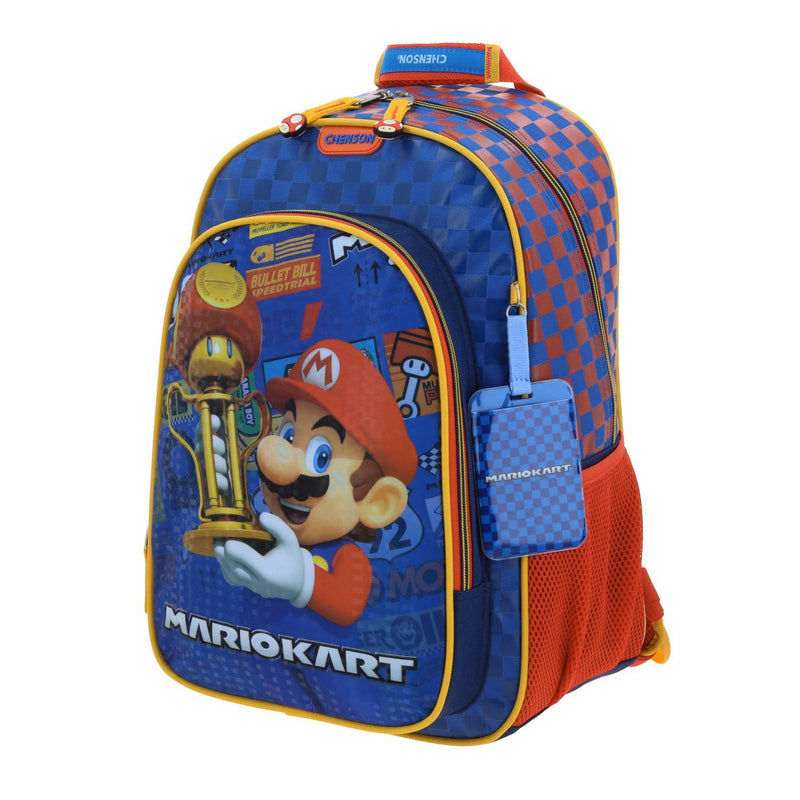 Mochila Azul Mario Bros Para Niño Chenson Veloz