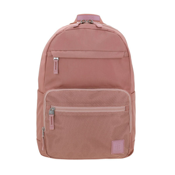 Mochila Grande 1818 Unisex Softy Caqui Con Porta Laptop De Hasta 15".