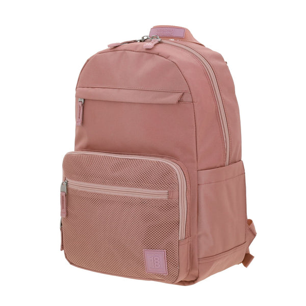 Mochila Grande 1818 Unisex Softy Caqui Con Porta Laptop De Hasta 15".