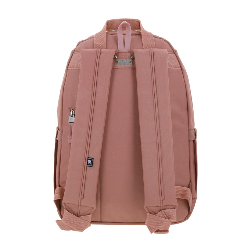 Mochila Grande 1818 Unisex Softy Caqui Con Porta Laptop De Hasta 15".