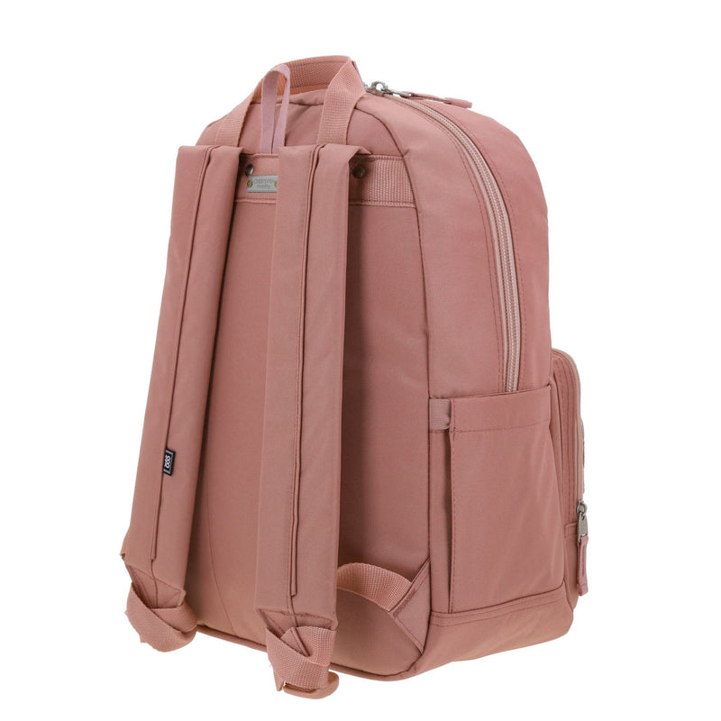 Mochila Grande 1818 Unisex Softy Caqui Con Porta Laptop De Hasta 15".