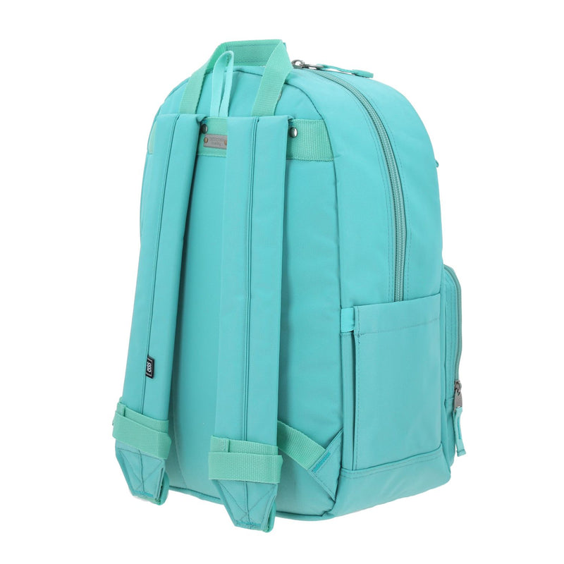 Mochila Grande 1818 Unisex Softy Turquesa Con Porta Laptop De Hasta 15".