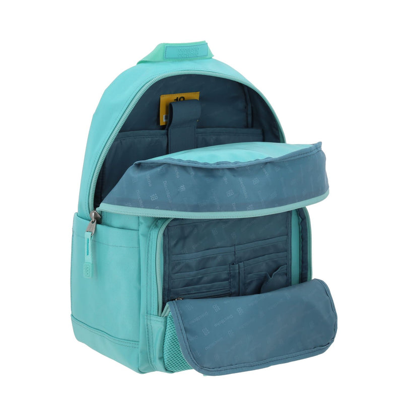 Mochila grande 1818 Unisex SOFTY Turquesa con Porta Laptop de hasta 15".