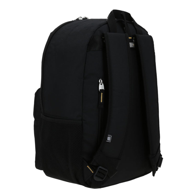 Mochila Grande 1818 Unisex Port Negro Con Porta Laptop De Hasta 15".