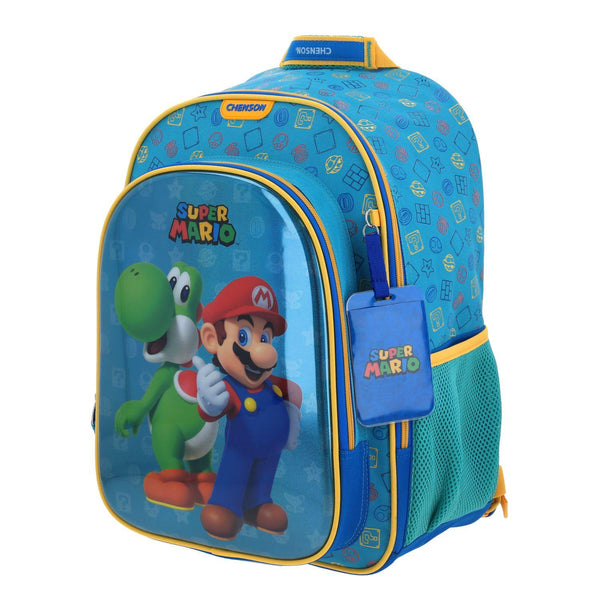 Mochila Azul Mario Bros Para Niño Chenson Shiyo