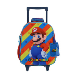 Mochila Con Ruedas Roja Para Niño Mario Bros by Chenson Drivuen