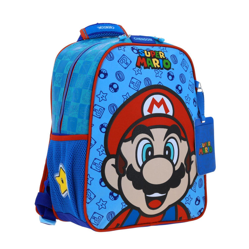 Mochila Azul Chica Mario Bros Para Niño Chenson Flep