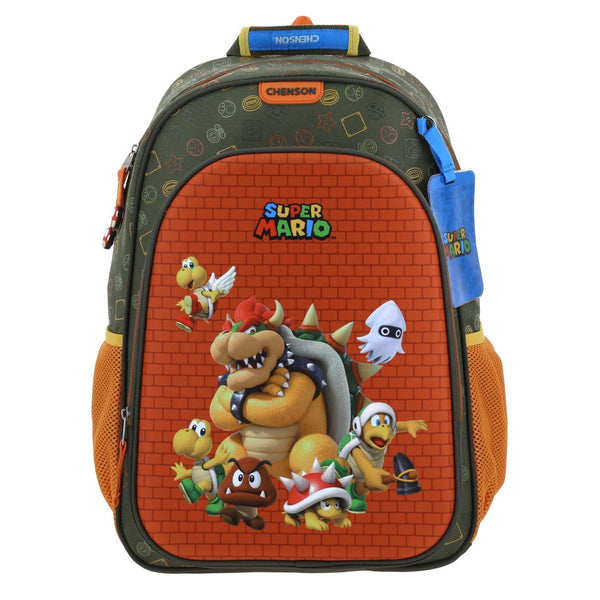 Mochila Verde Militar Mario Bros Para Niño Chenson Thorin