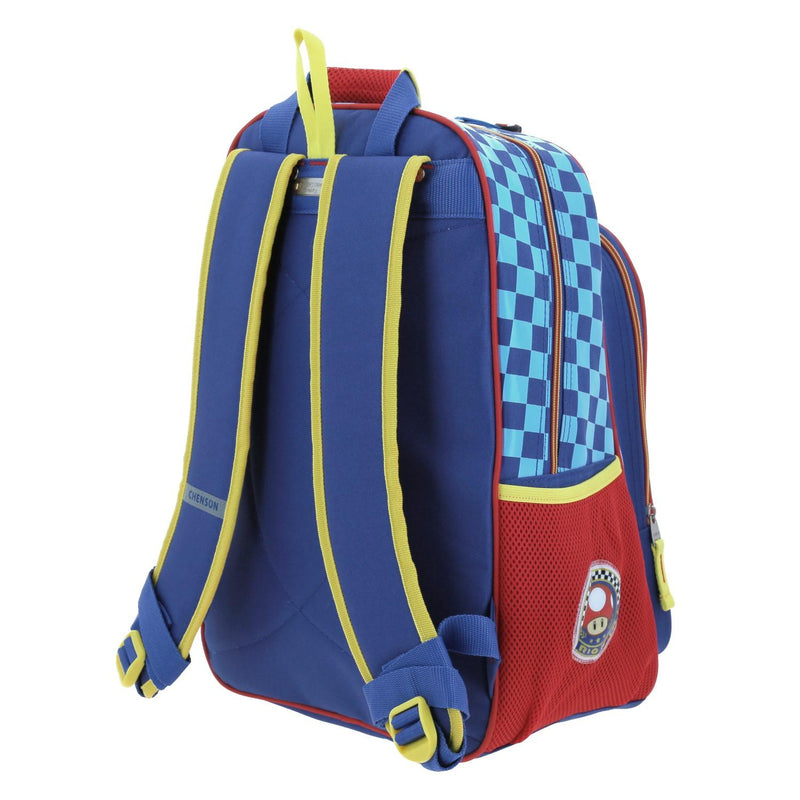 Mochila Azul Grande Mario Bros Para Niño Chenson Mech