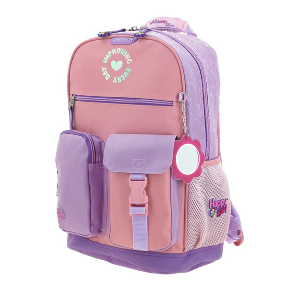 Mochila Morada Grande Para Niña Con Porta Tablet Happy Girl By Chenson Gradient