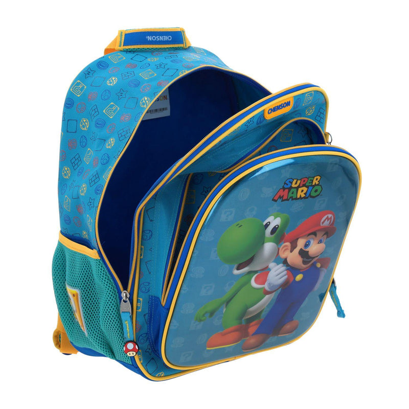 Mochila Azul Mario Bros Para Niño Chenson Shiyo