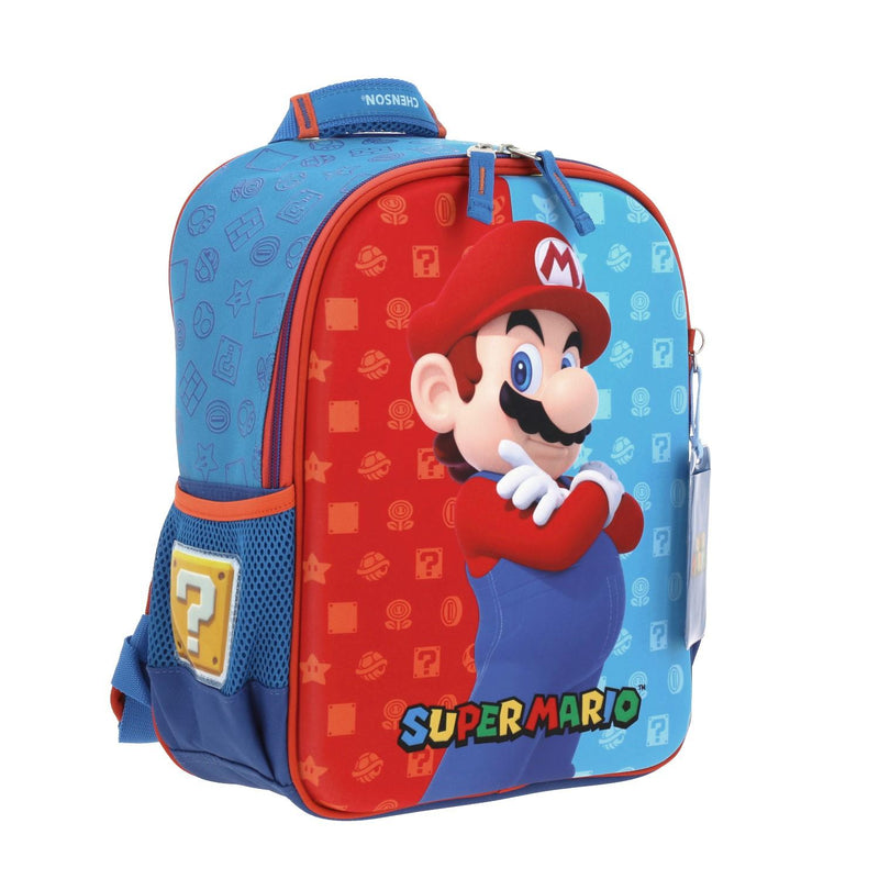 Mochila Azul Mario Bros Chica Para Niño Chenson Dulp