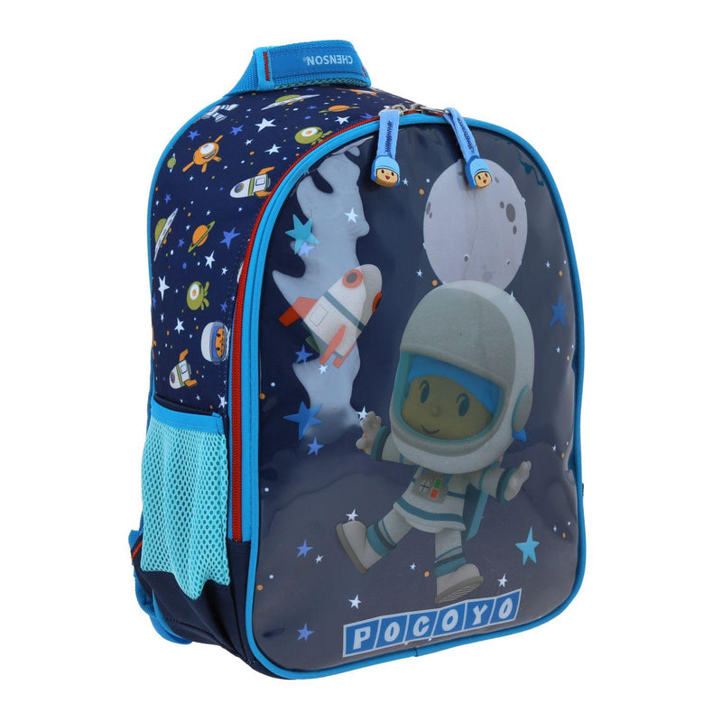 Mochila Mediana Azul Para Niño Pocoyo Chenson Aut