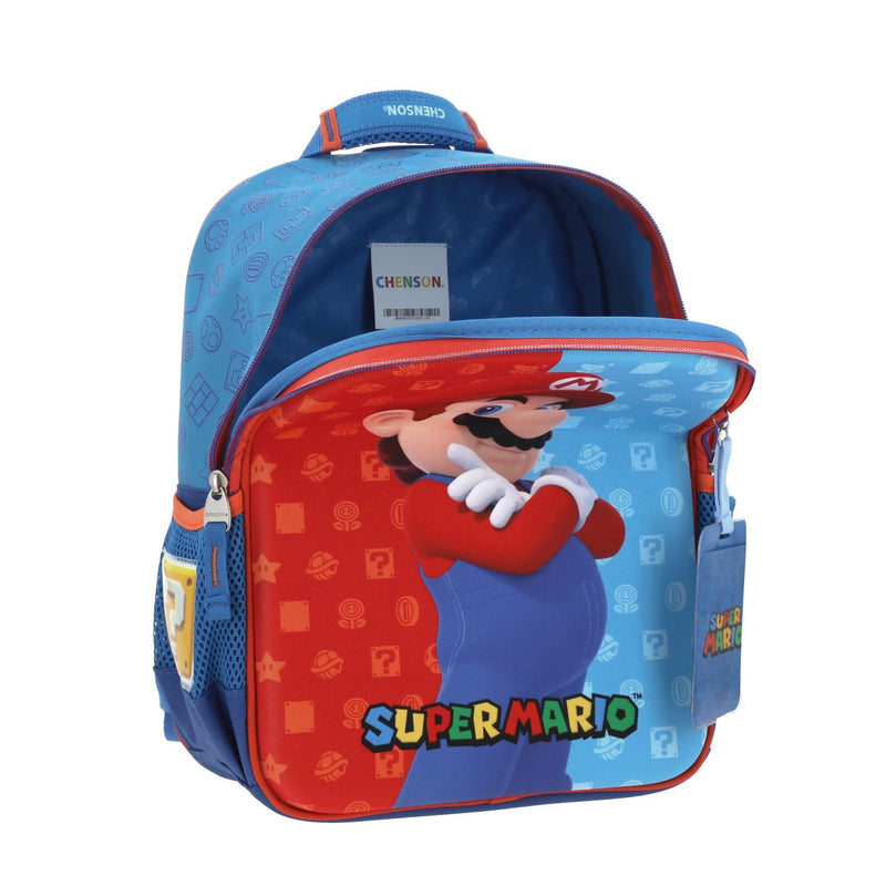 Mochila Azul Mario Bros Chica Para Niño Chenson Dulp