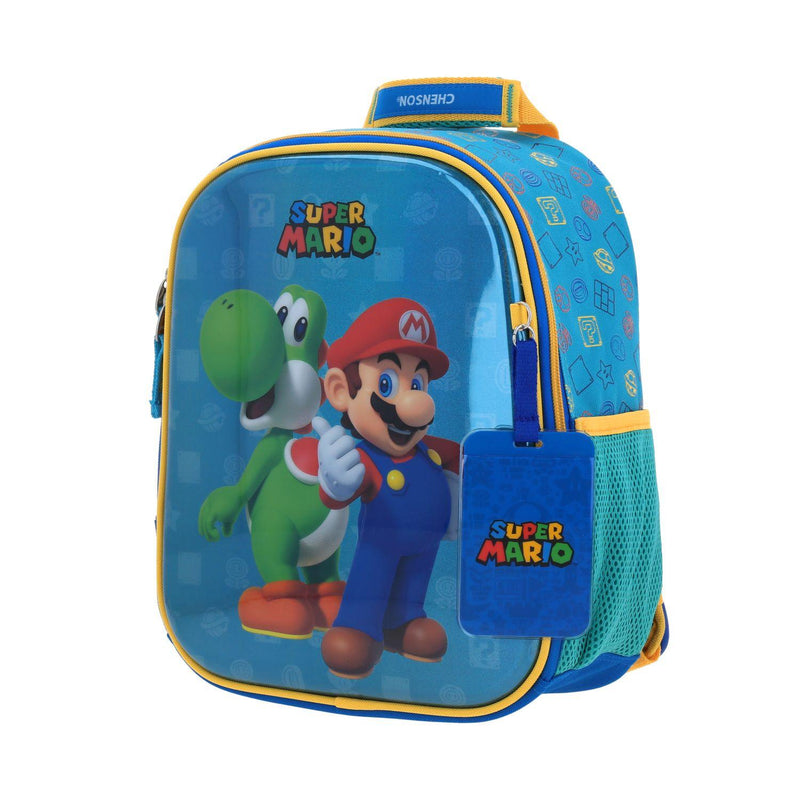 Mochila Azul Mario Bros Para Niño Chenson Shiyo