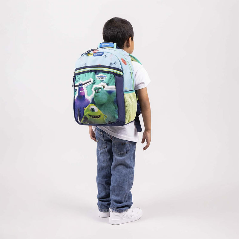 Mochila Azul Monsters At Work Mediana Para Niño Chenson Aufter