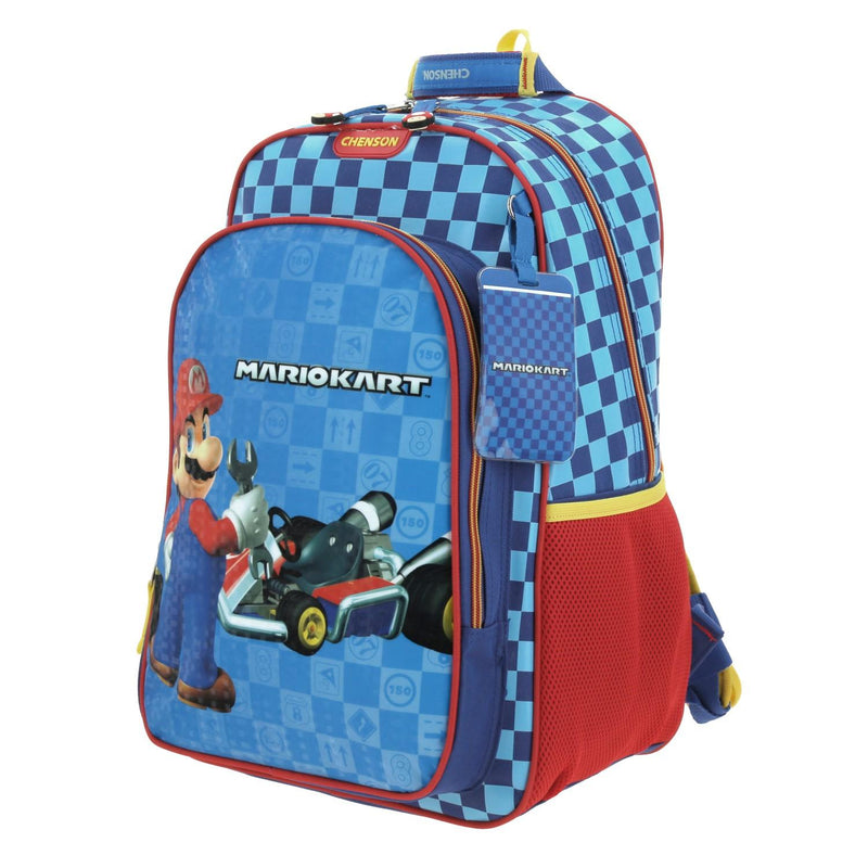 Mochila Azul Grande Mario Bros Para Niño Chenson Mech