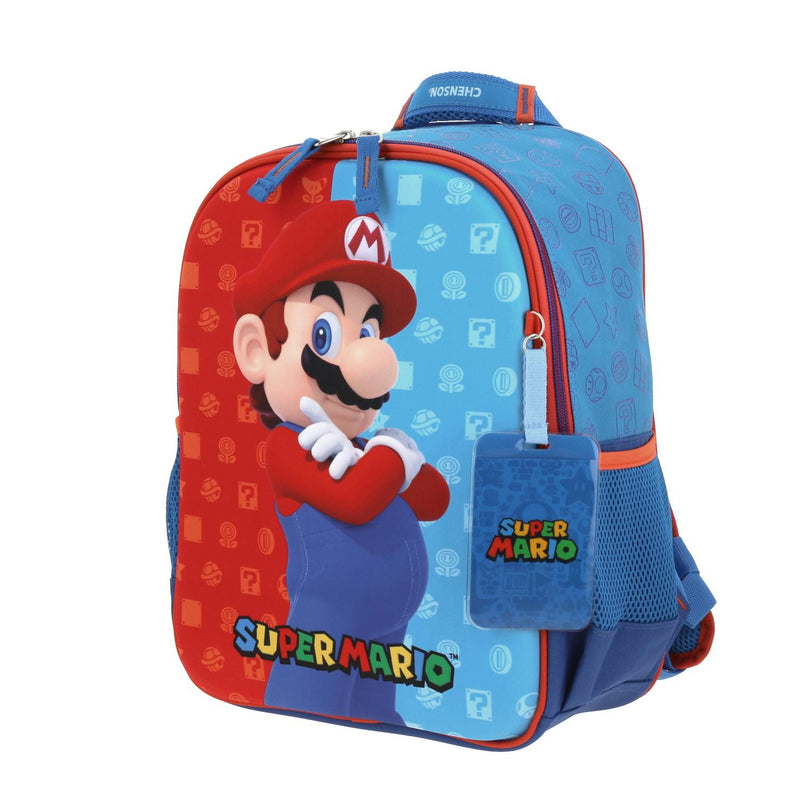 Mochila Azul Mario Bros Chica Para Niño Chenson Dulp