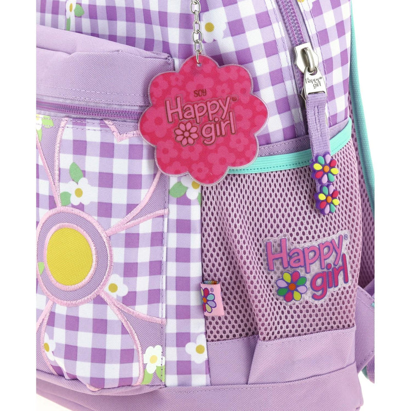 Mochila Lila Grande Con Porta Tablet Para Niña Happy Girl By Chenson Ampin