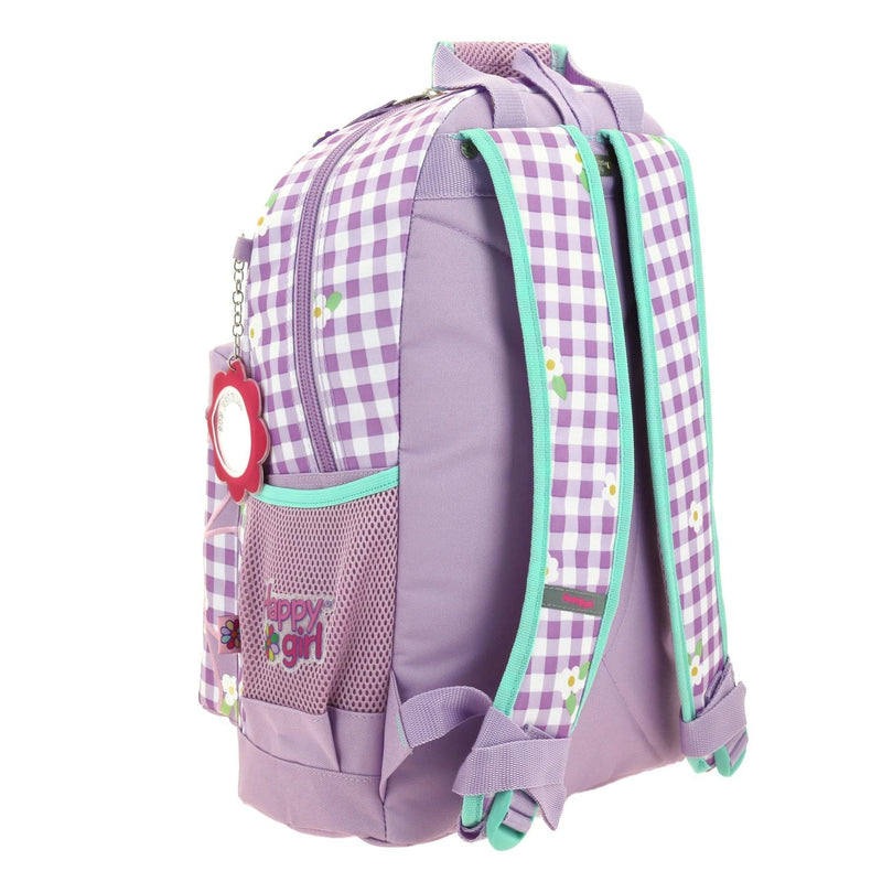 Mochila Lila Grande Con Porta Tablet Para Niña Happy Girl By Chenson Ampin