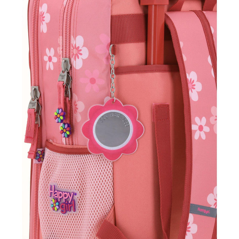 Mochila Con Ruedas Rosa Grande Para Niña Happy Girl By Chenson Yorn