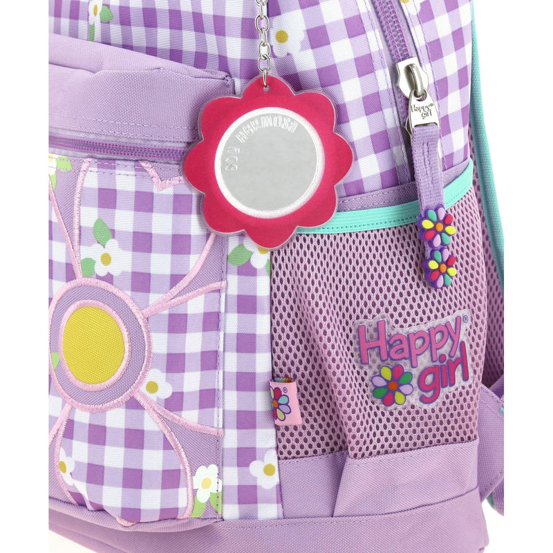 Mochila Lila Grande Con Porta Tablet Para Niña Happy Girl By Chenson Ampin