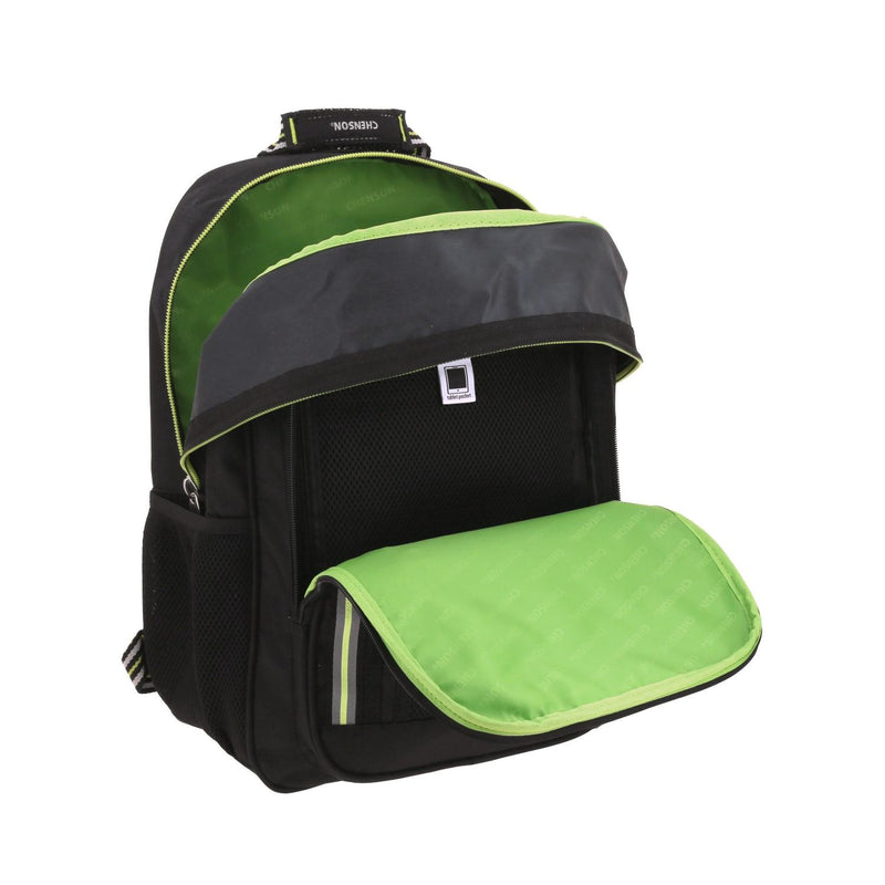 Mochila Negra con Porta Tablet Chenson Chey