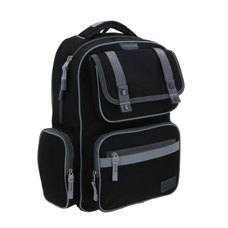 Mochila Negra Escolar Chenson Original Strong