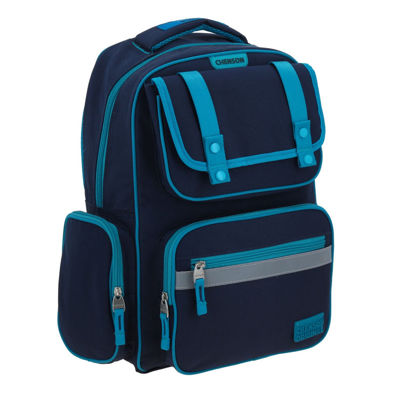 Mochila Turquesa Escolar Chenson Original Strong