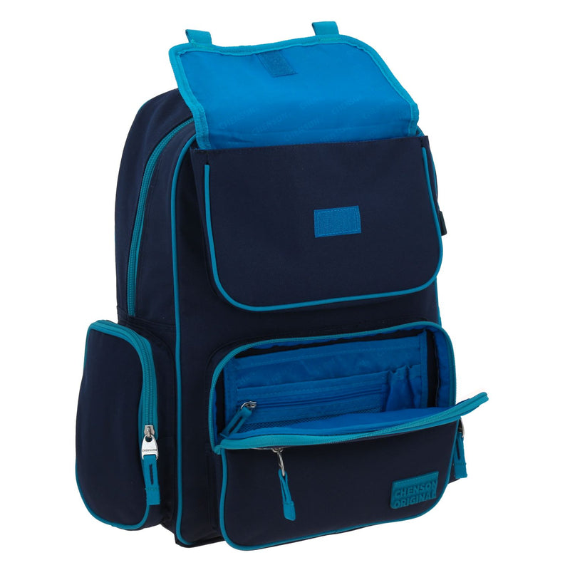 Mochila Turquesa Escolar Chenson Original Strong