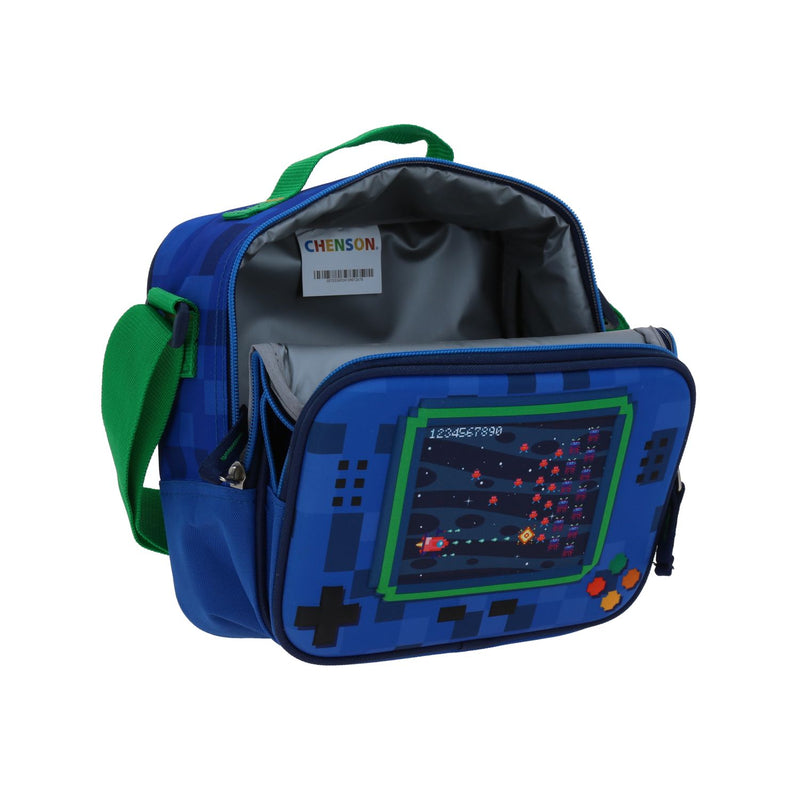 Lonchera Azul Escolar con Diseño Gamer Chenson Original Galaga