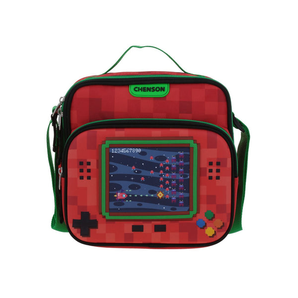 Lonchera Roja Escolar con Diseño Gamer Chenson Original Galaga