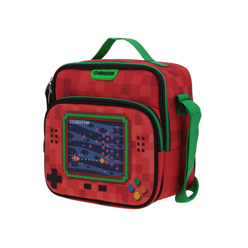 Lonchera Roja Escolar con Diseño Gamer Chenson Original Galaga