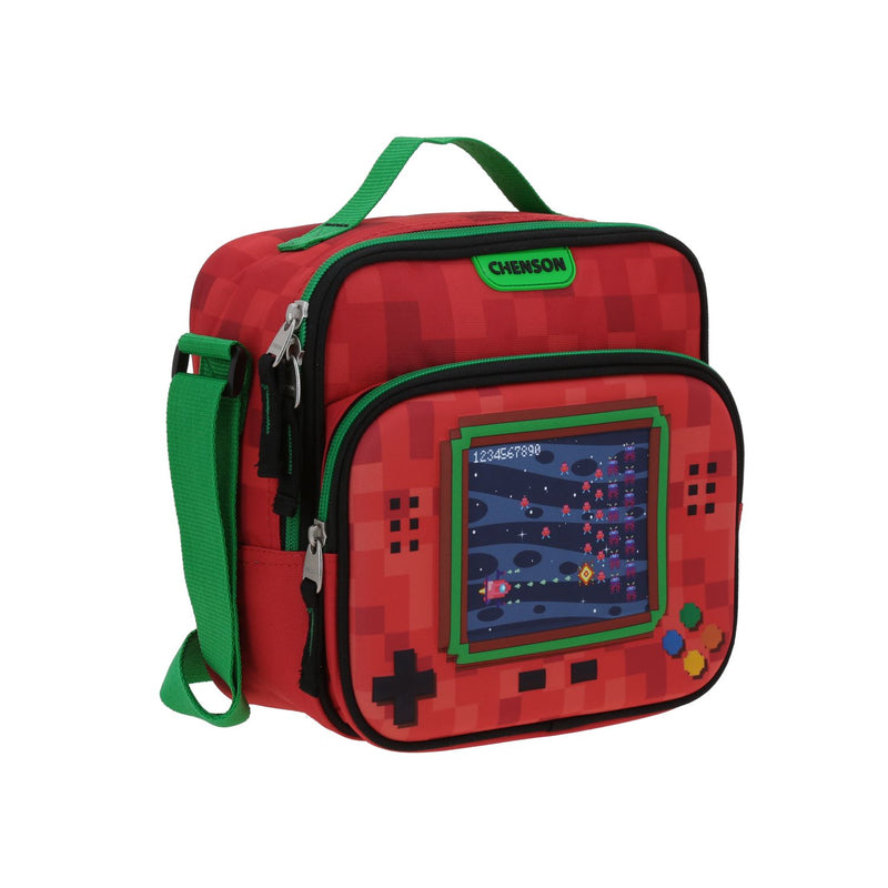 Lonchera Roja Escolar con Diseño Gamer Chenson Original Galaga