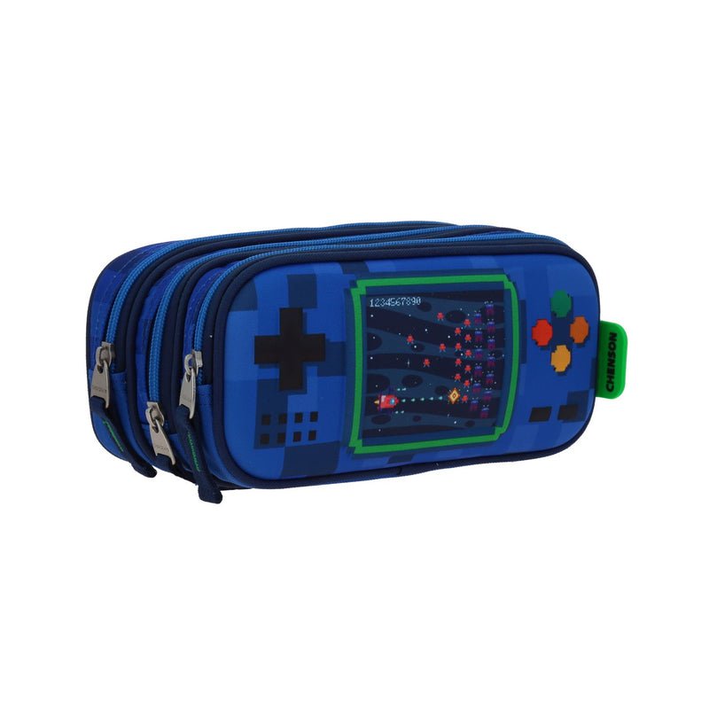 Lapicera Azul Diseño Gamer Chenson Original Galaga