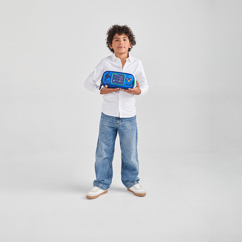 Lapicera Azul Diseño Gamer Chenson Original Galaga