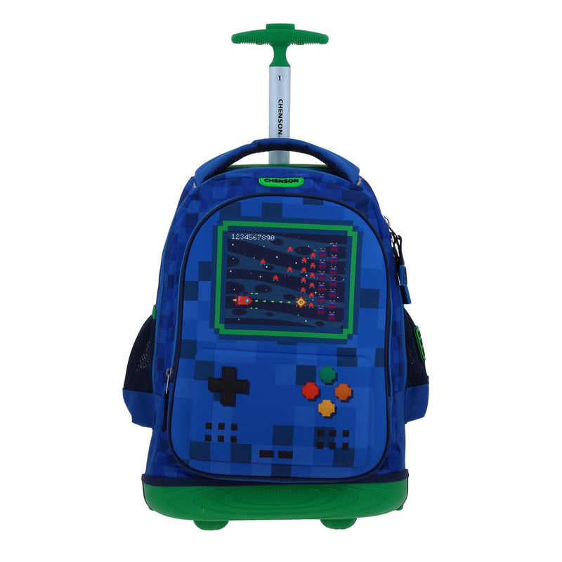 Mochila con Ruedas Azul Escolar Diseño 3D Chenson Original Galaga