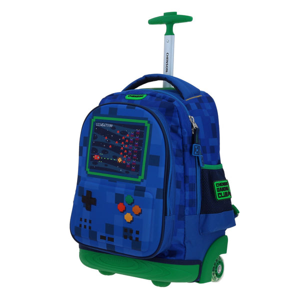 Mochila con Ruedas Azul Escolar Diseño 3D Chenson Original Galaga
