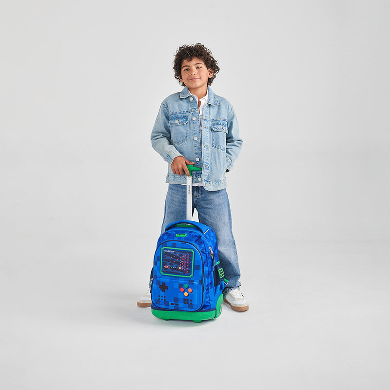 Mochila con Ruedas Azul Escolar Diseño 3D Chenson Original Galaga