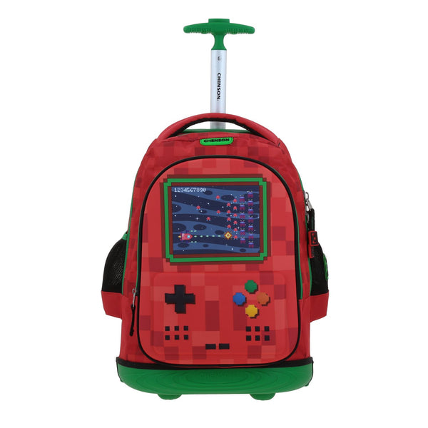 Mochila con Ruedas Roja Escolar Diseño 3D Chenson Original Galaga