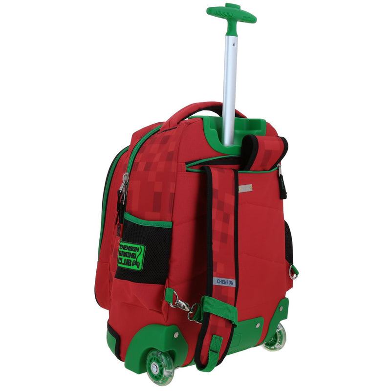 Mochila con Ruedas Roja Escolar Diseño 3D Chenson Original Galaga