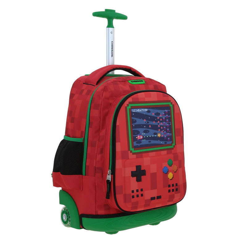 Mochila con Ruedas Roja Escolar Diseño 3D Chenson Original Galaga