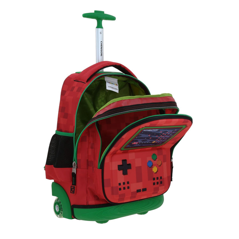 Mochila con Ruedas Roja Escolar Diseño 3D Chenson Original Galaga