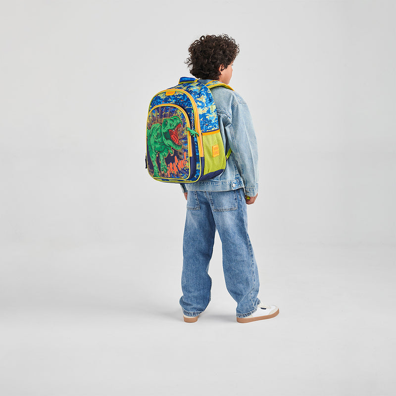 Mochila Azul Escolar Diseño 3D de Dinosaurio Chenson Original Korav