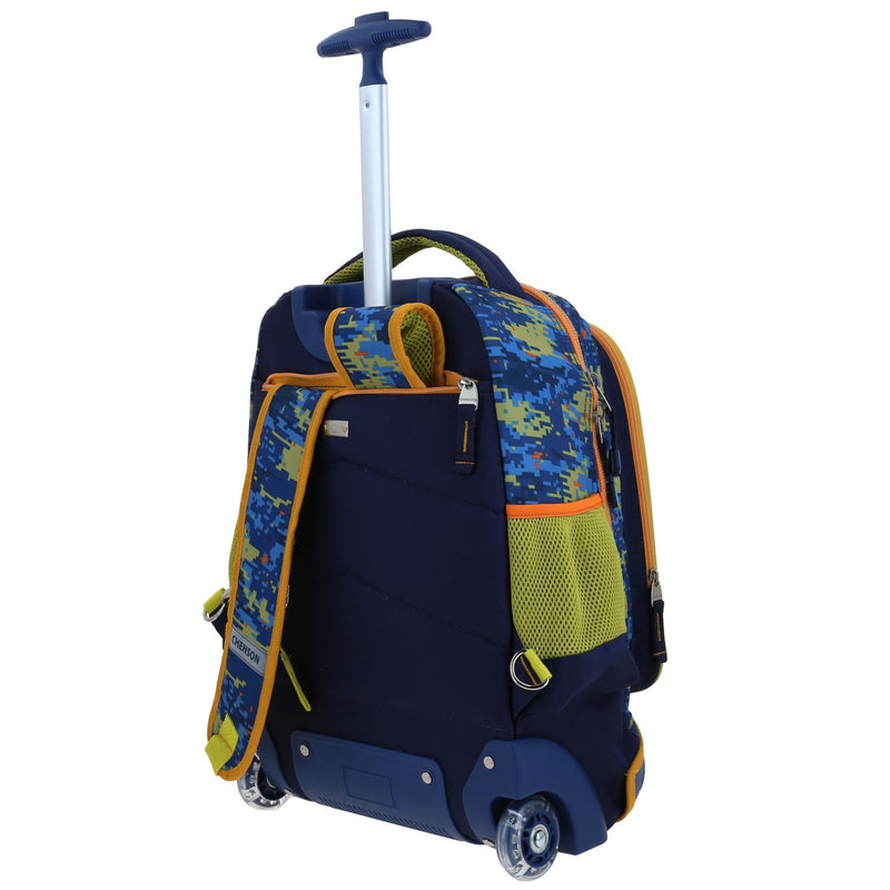 Mochila con Ruedas Azul Diseño 3D de Dinosaurio Chenson Korav
