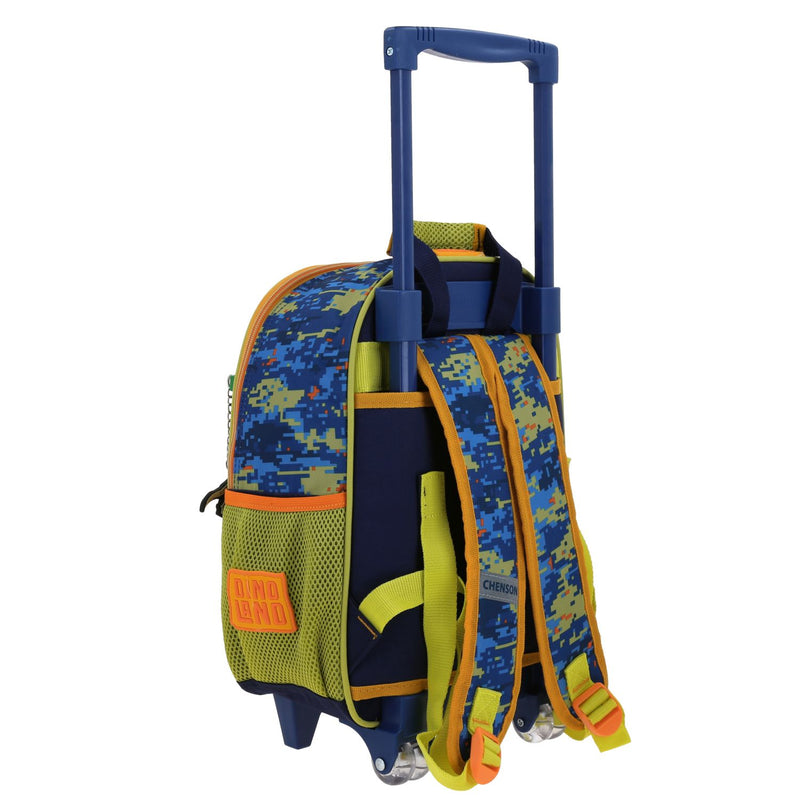 Mochila con Ruedas Azul Diseño 3D de Dinosaurio Chenson Korav